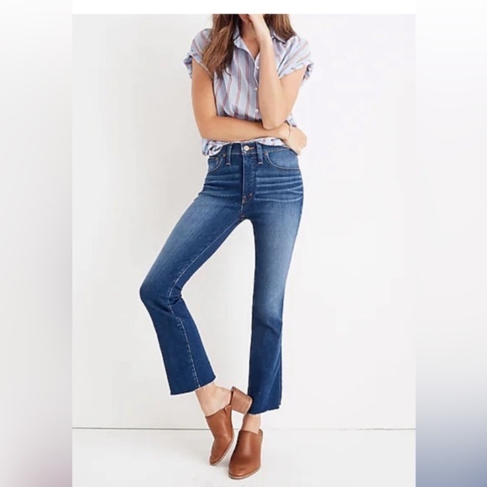 Madewell Jeans Cali Demi-Boot in Medium Blue Jeans